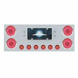 UP Rear Enclosed Center Tail Light Panel Clear Lens GLO LEDs Stainless #34281