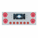 UP Rear Enclosed Center Tail Light Panel Clear Lens GLO LEDs Stainless #34281