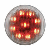 UP Rear Enclosed Center Tail Light Panel Clear Lens GLO LEDs Stainless #34281