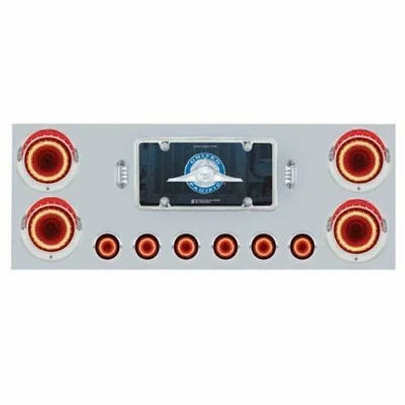 Rear Enclosed Center Tail Light Panel Red Lens Mirage LEDs Stainless UP#34498