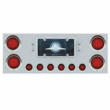Rear Enclosed Center Tail Light Panel Red Lens Mirage LEDs Stainless UP#34498