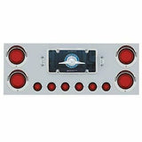 Rear Enclosed Center Tail Light Panel Red Lens Mirage LEDs Stainless UP#34498
