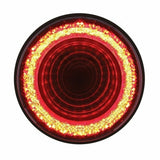 Rear Enclosed Center Tail Light Panel Red Lens Mirage LEDs Stainless UP#34498