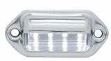 Rear Center Tail Light Panel Clear Lens Red LEDs Stainless w/License UP#34567