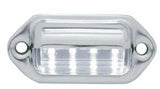 Rear Center Tail Light Panel Clear Lens Red LEDs Stainless w/License UP#34567