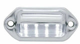 Rear Center Tail Light Panel Clear Lens Red LEDs Stainless w/License UP#34567