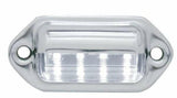 Rear Center Tail Light Panel Clear Lens Red LEDs Stainless w/License UP#34567