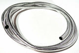 Chrome Split Corrugated Wire Loom 1/4" Dia. 6 Foot Long Polypropene UP#34800