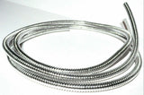Chrome Split Corrugated Wire Loom 1/4" Dia. 6 Foot Long Polypropene UP#34800
