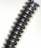 Chrome Split Corrugated Wire Loom 1/4" Dia. 6 Foot Long Polypropene UP#34800