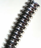 Chrome Split Corrugated Wire Loom 1/4" Dia. 6 Foot Long Polypropene UP#34800