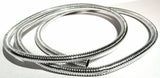 Chrome Split Corrugated Wire Loom 1/4" Dia. 6 Foot Long Polypropene UP#34800
