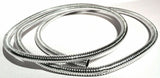 Chrome Split Corrugated Wire Loom 1/4" Dia. 6 Foot Long Polypropene UP#34800