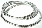 Chrome Split Corrugated Wire Loom 1/4" Dia. 6 Foot Long Polypropene UP#34800
