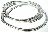 Chrome Split Corrugated Wire Loom 1/4" Dia. 6 Foot Long Polypropene UP#34800