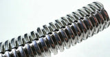 Chrome Split Corrugated Wire Loom 3/8" Dia. 6 Foot Long Polypropene UP#34801