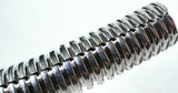 Chrome Split Corrugated Wire Loom 3/8" Dia. 6 Foot Long Polypropene UP#34801