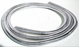 Chrome Split Corrugated Wire Loom 3/8" Dia. 6 Foot Long Polypropene UP#34801