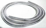 Chrome Split Corrugated Wire Loom 3/8" Dia. 6 Foot Long Polypropene UP#34801