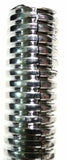 Chrome Split Corrugated Wire Loom 3/8" Dia. 6 Foot Long Polypropene UP#34801