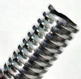 Chrome Split Corrugated Wire Loom 3/8" Dia. 6 Foot Long Polypropene UP#34801