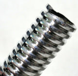 Chrome Split Corrugated Wire Loom 3/8" Dia. 6 Foot Long Polypropene UP#34801