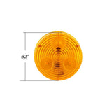 2” Round Clearance/Marker Low Profile Light Amber 3 Led/Lens UP#36107B Each