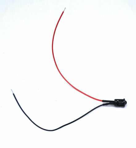 UP Dash Indicator Light Pigtail 1 White LED 2 Wire Snap-In #36521 Each
