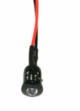 UP Dash Indicator Light Pigtail 1 White LED 2 Wire Snap-In #36521 Each