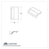 Door Pocket Lens for 379/389/388/386/384 Peterbilt 2006+ Blue Plastic UP#37069