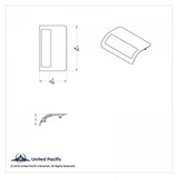 Door Pocket Light Lens for Peterbilt 2006+ 379 389 388 386 Clear UP#37070