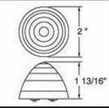 LED Cone Beehive Light 2" Red Lens 9 LEDs Sealed 1 13/16" Tall UP#38169 Each