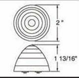 LED Cone Beehive Light 2" Red Lens 9 LEDs Sealed 1 13/16" Tall UP#38169 Each