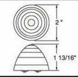 LED Cone Beehive Light 2" Red Lens 9 LEDs Sealed 1 13/16" Tall UP#38169 Each