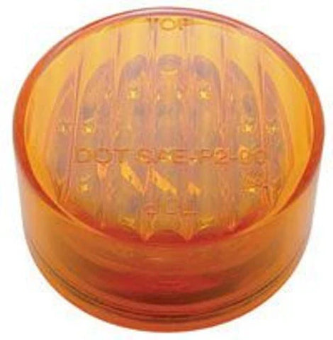 UP Led Light 2" Amber Lens 9 Amber Led's Flat Marker 1" Deep #38170 Each