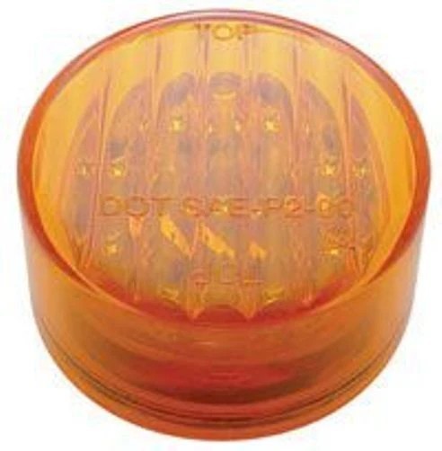 UP Led Light 2" Amber Lens 9 Amber Led's Flat Marker 1" Deep #38170 Each