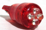 UP LED Light Bulbs #194 Replacement 4 LEDs Red Wedge Base #38276 Set of 3