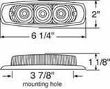 UP LED Light 15 Red LEDs/Clear Lens for Peterbilt Stainless Bezel #38304 Pair