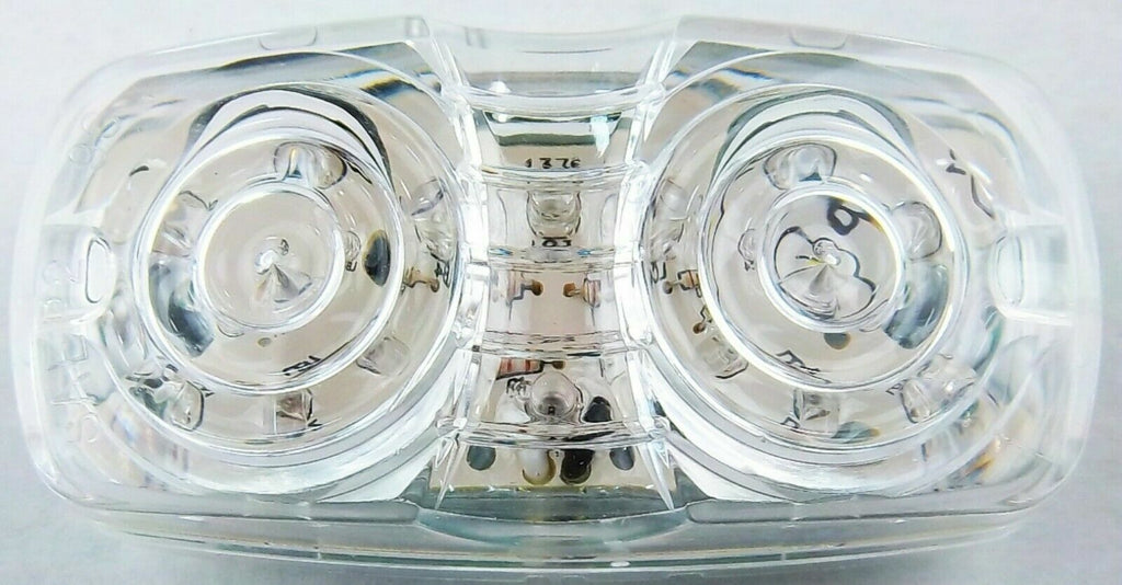UP LED Light Tiger Eye Double Bubble 16 Amber LEDs Clear Lens 4" W #38325 Each