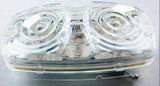 UP LED Light Tiger Eye Double Bubble 16 Red LEDs Clear Lens 4" W #38326 Each