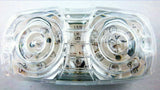 UP LED Light Tiger Eye Double Bubble 16 Red LEDs Clear Lens 4" W #38326 Each