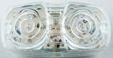 UP LED Light Tiger Eye Double Bubble 16 Red LEDs Clear Lens 4" W #38326 Each