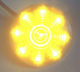 Beehive Cone Led Light 9 Amber LEDs Clear Lens 2" Base  Plastic UP#38366B Each