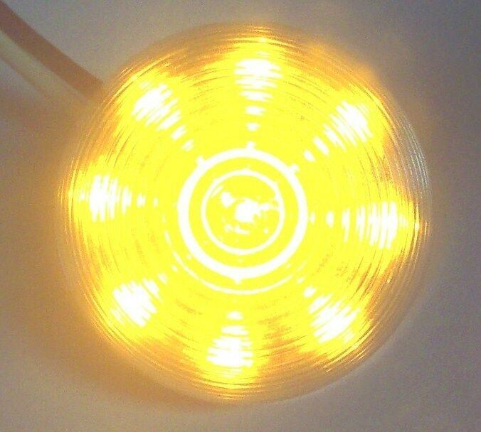 Beehive Cone Led Light 9 Amber LEDs Clear Lens 2" Base  Plastic UP#38366B Each