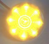 Beehive Cone Led Light 9 Amber LEDs Clear Lens 2" Base  Plastic UP#38366B Each