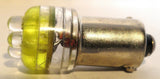 LED Bulb Replaces 1893 Bulb Amber 4 Micro LED's Single Contact Straight Pin-Pair