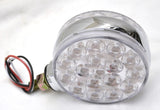Led Turn Signal 17 Clear Lens Amber/Red LEDs Chrome Stud Mount 4” UP#38720 -Pair