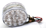 Led Turn Signal 17 Clear Lens Amber/Red LEDs Chrome Stud Mount 4” UP#38720 -Pair