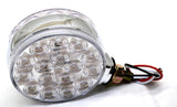 Led Turn Signal 17 Clear Lens Amber/Red LEDs Chrome Stud Mount 4” UP#38720 -Pair