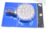 Led Turn Signal 17 Clear Lens Amber/Red LEDs Chrome Stud Mount 4” UP#38720 -Pair